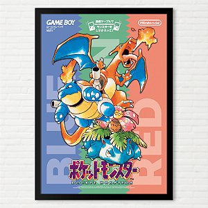 Poster Pokemon Red Green Blue Pocket Monsters Ken Sugimori - Final