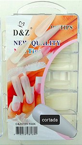Unha Postiça STILETTO Kit com 100 unidades leitosa