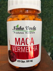 MACA PERUANA  VERMELHA CÁPSULA NINHO VERDE 120 CAPSULAS