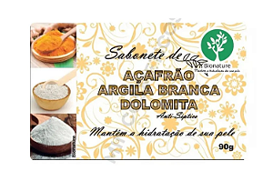 SABONETE AÇAFRÃO ARGILA E DOLOMITA