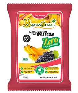 BANANADA NATURAL COM UVA PASSA ZERO AÇUCAR BANABRAZIL