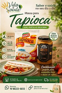 TAPIOCA LOPES - 500GR + FONDANT DE LEITE SEM ADIÇÃO DE AÇUCAR.