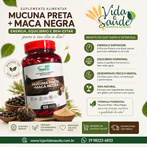MUCUNA COM MACA NEGRA 120 CAPSULAS