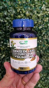 DENTE DE LEÃO CURCUMA E SILIMARINA 120 CAPSULAS
