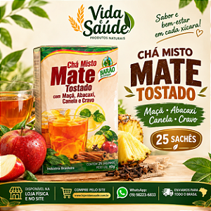 CHÁ MISTO -MAÇÃ ABACAXI CRAVO E CANELA (25 SACHÊS)