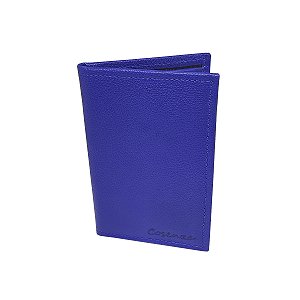 Carteira Masculina Porta Cartão Documento Couro Legitimo - Azul