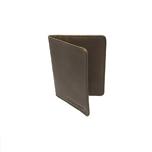 Carteira Masculina Porta Cartão Pequena Documento Couro Legitimo - Caramelo