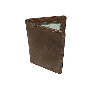 Carteira Masculina Porta Cartão Documento Couro Legitimo - Caramelo