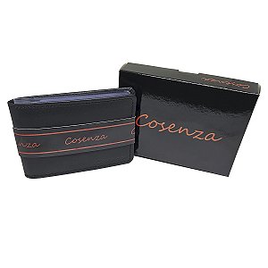 Carteira Masculina Grande Couro Legítimo Cabe Cnh Rg - Preta