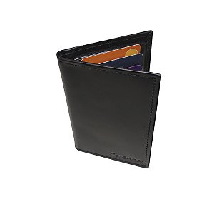 Carteira Masculina Porta Cartão Proteção Rfid Couro Legitimo - Preta
