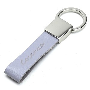 Chaveiro Masculino Com Argola Rebatível E Tira Em couro - Lavanda