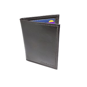 Carteira Masculina Porta Cartão Proteção Rfid Couro Legitimo - Café
