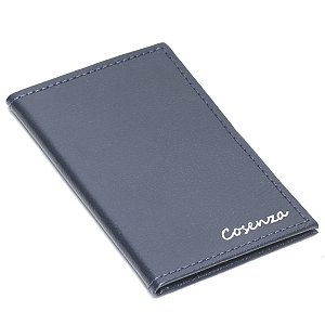 Carteira Feminina Porta Cartão Documento Couro Legitimo - Azul Marinho