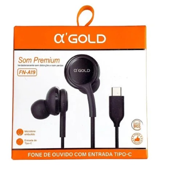 Fone de ouvido tipo c fn-a19 a'gold