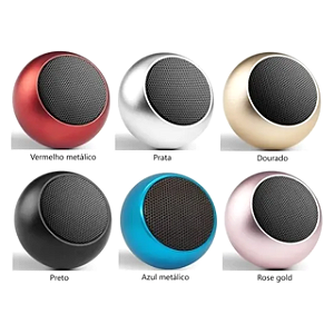 Caixinha Som Bluetooth TDY Metal Amplificada Mini Speaker 3w - Dourado