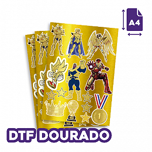 DTF U.V Dourado - A4 20x28 cm