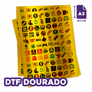 DTF U.V Dourado - A3 40x27 cm