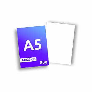 Folheto A5 14x20 cm - 80 g/m²