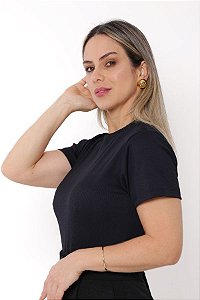 Blusa Feminina Canelada Gola Baixa
