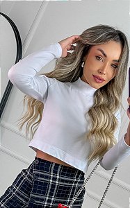 Cropped Manga Longa – Gola Alta