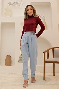 Camiseta Cropped Manga Longa Premium – Gola Alta