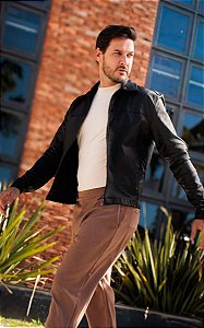 Jaqueta Masculina Couro Resinado