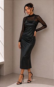 Vestido Feminino Bengaline Resinado