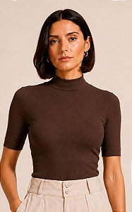 Blusa Feminina Canelada Manga 3/4