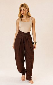 Calça Ballon Com Pregas