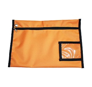 MALOTE PARA DOCUMENTOS PRODUZIDO EM NYLON 26 X 38 CM - LARANJA