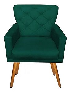 Poltrona Ana Suede Verde