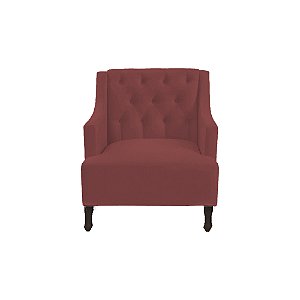 Poltrona Genesis Suede Vermelho