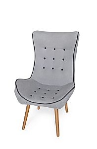 Cadeira de Jantar para Cozinha Jessica Suede Cinza