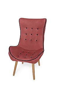 Cadeira de Jantar para Cozinha Jessica Suede Vermelho
