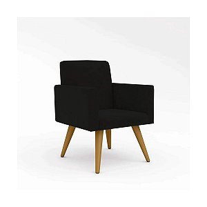 Poltrona Nina Suede Preto