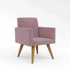 Poltrona Nina Suede Rosê