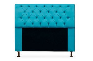 Cabeceira Mirage 90 CM Suede Azul Turquesa