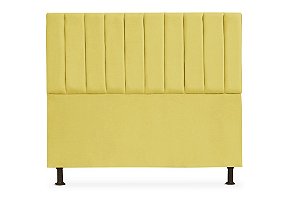 Cabeceira Solteiro 90 CM Suede Amarelo Cancum