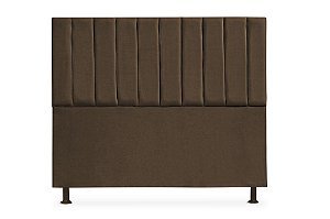 Cabeceira Casal 140 CM Suede Marrom Cancum