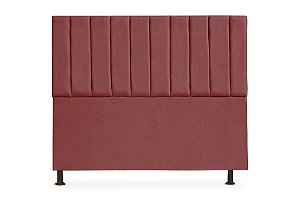Cabeceira Casal  140 CM Suede Vermelho Cancum