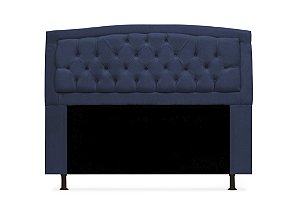 Cabeceira Geovana 100 CM Suede Azul Marinho