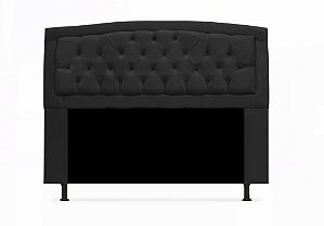 Cabeceira Geovana 100 CM Suede Preto