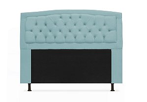 Cabeceira Geovana 140 CM Suede Azul Turquesa