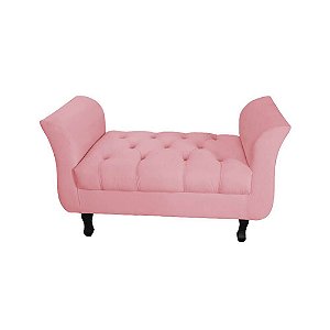 Divã Recamier Barcelona - 1,20 Suede - Rosa