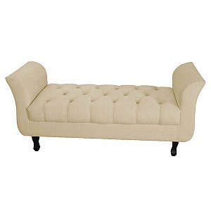Divã Recamier Barcelona - 1,95 Suede - Bege