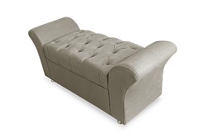 Calçadeira Baú Veneza King Size 195cm Suede - Renascer Decor