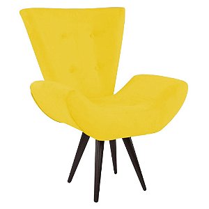 Poltrona Decorativa Bella Suede Amarelo