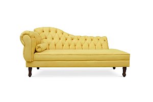 Divã Cancun 185 cm Direito Amarelo