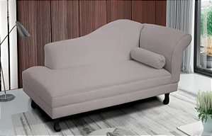 Recamier Divã Dubai 140 cm Braço Direito Bege