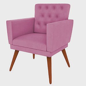 Poltrona Nina com Capitone - Rosa